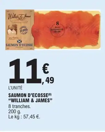E.Leclerc Saumon d'ecosse william & james offre