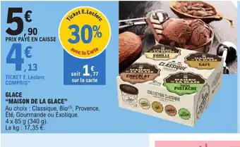 E.Leclerc Glace maison de la glace offre