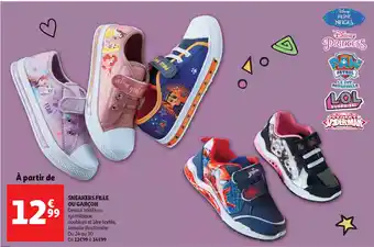 Auchan Direct Sneakers fille ou garçon offre