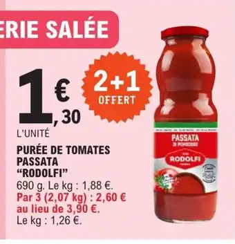 E.Leclerc Puree de tomates passata rodolfi offre