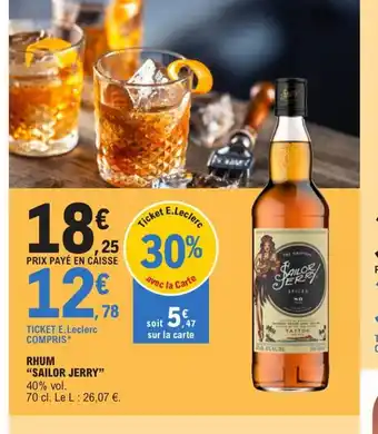 E.Leclerc Rhum sailor jerry offre