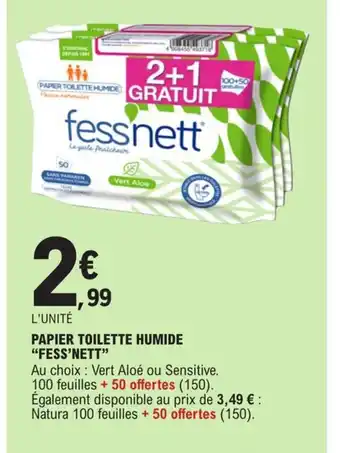 E.Leclerc Papier toilette humide fess nett offre