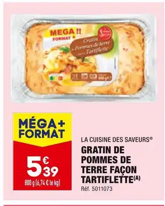 ALDI La cuisine des saveurs gratin de pommes de terre façon tartiflette offre