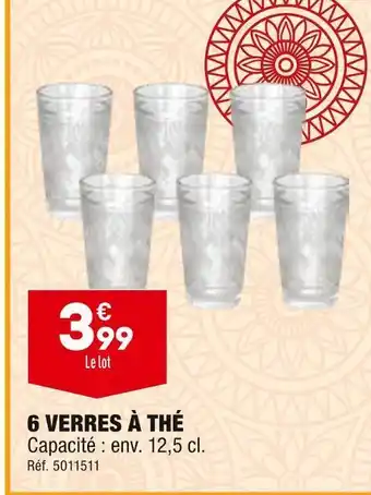 ALDI 6 verres à thé offre