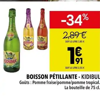 Supeco Kidibul boisson pétillante offre