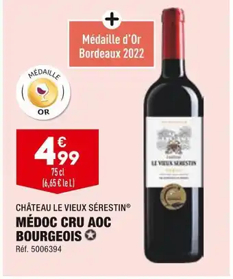ALDI Château le vieux sérestin médoc cru aoc bourgeois offre