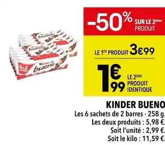 Supeco Kinder bueno offre