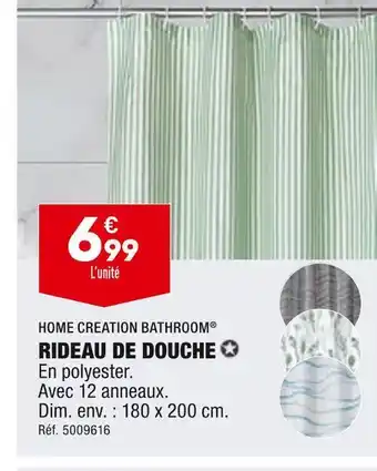 ALDI Home creation bathroom rideau de douche offre