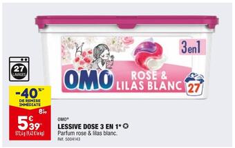 ALDI Omo lessive dose 3 en 1* offre
