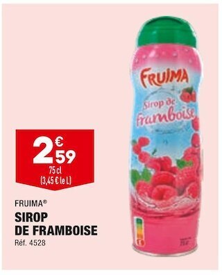 ALDI Fruima sirop de framboise offre