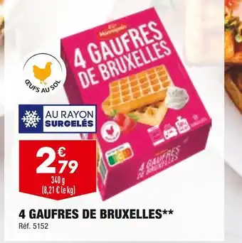 ALDI 4 gaufres de bruxelles offre