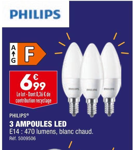 Promo Philips ampoules led chez ALDI