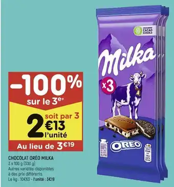 Leader Price Chocolats oréo milka offre