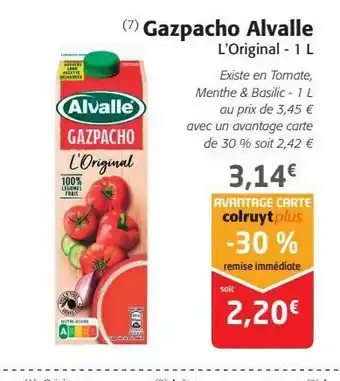 Colruyt Gazpacho alvalle offre