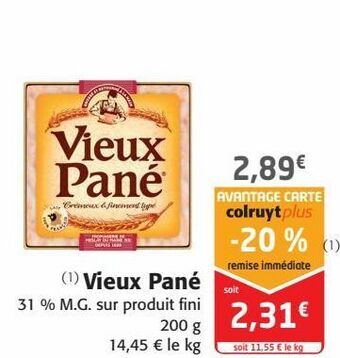 Colruyt Vieux pané offre