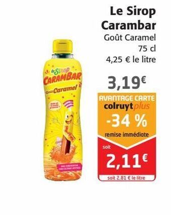 Colruyt Le sirop carambar offre