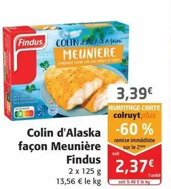 Colruyt Colin d'alaska façon meunière findus offre