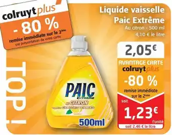 Colruyt Liquide vaisselle paic extrême offre
