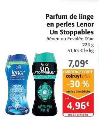 Colruyt Parfum de linge en perles lenor un stoppables offre