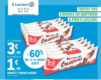 E.Leclerc Barres kinder bueno offre