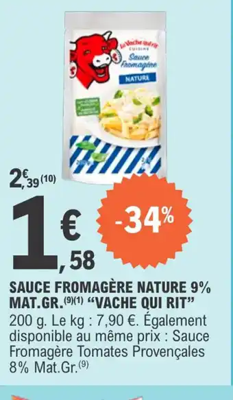 Sauce fromagere nature mat gr vache qui rit