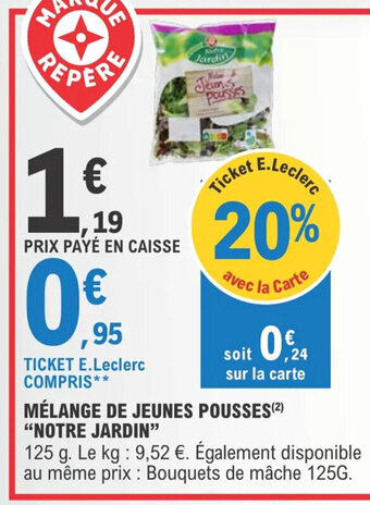 E.Leclerc Melange de jeunes pousses notre jardin offre