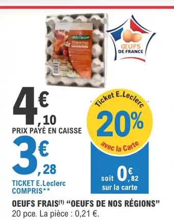 E.Leclerc Ouefs frais oeufs de nos regions offre