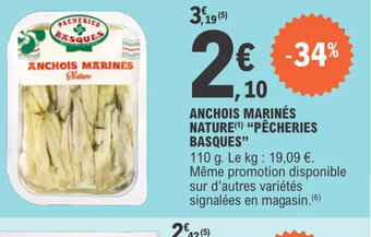 E.Leclerc Anchois marines nature pecheries basques offre