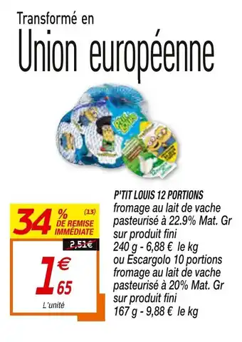 Netto P'tit louis 12 portions offre