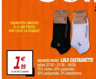 Netto Sneakers enfant lulu castagnette offre