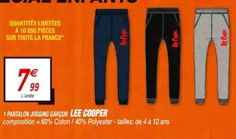 Netto 1 Pantalon jogging garçon lee cooper offre