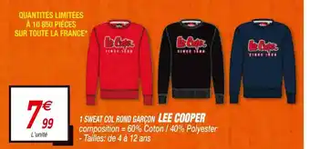 Netto 1 Sweat col rond garçon lee cooper offre