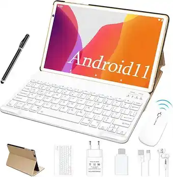 Amazon Facetel tablette android 11 tablette 10 pouces avec processeur octa-core, 4 go ram 64 go rom (extension 128 go) support 5... offre