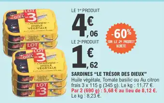 E.Leclerc Sardines "LE TRÉSOR DE DIEUX" offre