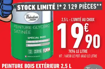 Brico Cash Peinture bois extérieur 2,5L offre