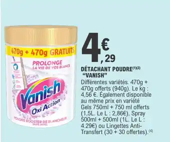 E.Leclerc Détachant poudre "VANISH" offre