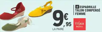 E.Leclerc Espadrille talon compensé femme offre