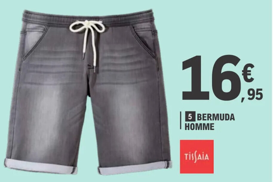 Promo Bermuda homme chez E.Leclerc