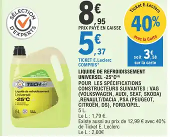 E.Leclerc Liquide de refroidissement universel -25 C offre