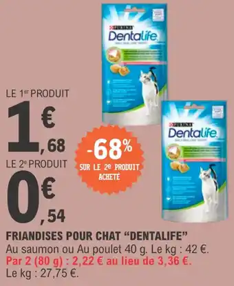 E.Leclerc Friandises pour chat "DENTALIFE" offre