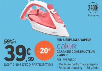 E.Leclerc Fer a repasser vapeur offre