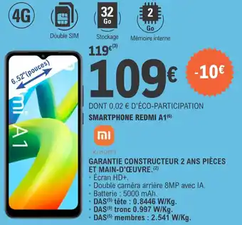 E.Leclerc Smartphone redmi A1 offre