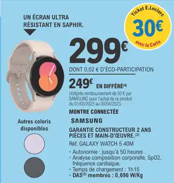 E.Leclerc Montre connectée offre