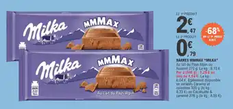 E.Leclerc Barres mmmax "MILKA" offre