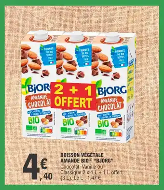E.Leclerc Boisson végétale amande bio "BJORG" offre