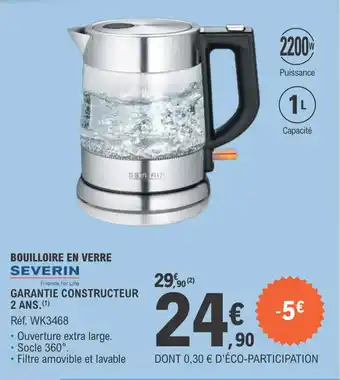 E.Leclerc Bouilloire en verre offre