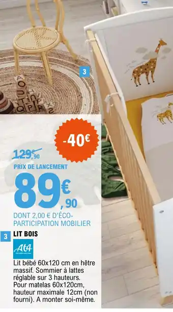 E.Leclerc Lit bois offre