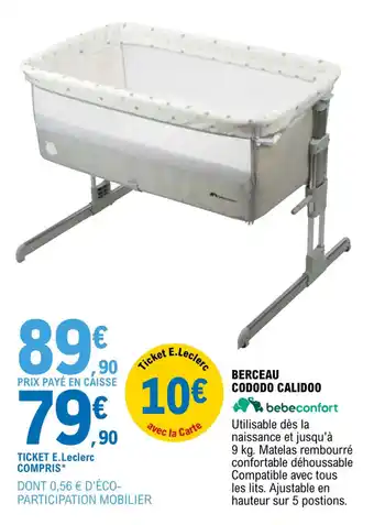 Berceau cododo calido