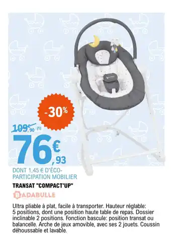E.Leclerc Transat "COMPACT'UP" offre