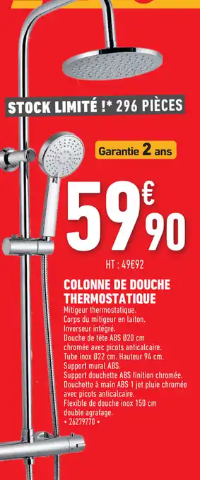 Brico Cash Colonne de douche thermostatique offre
